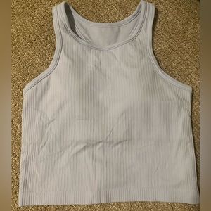 Lululemon Ebb to Street Cropped Racerback Tank Top size 6 color: Pastel blue